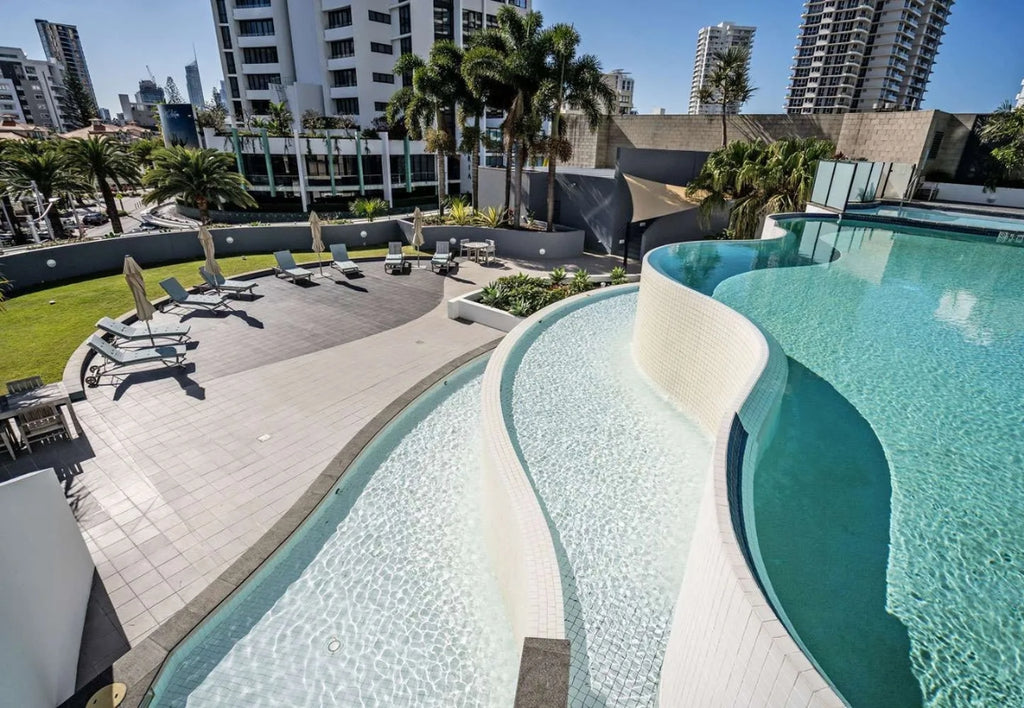 The Wave resort pool in Broadbeach Gold Coast