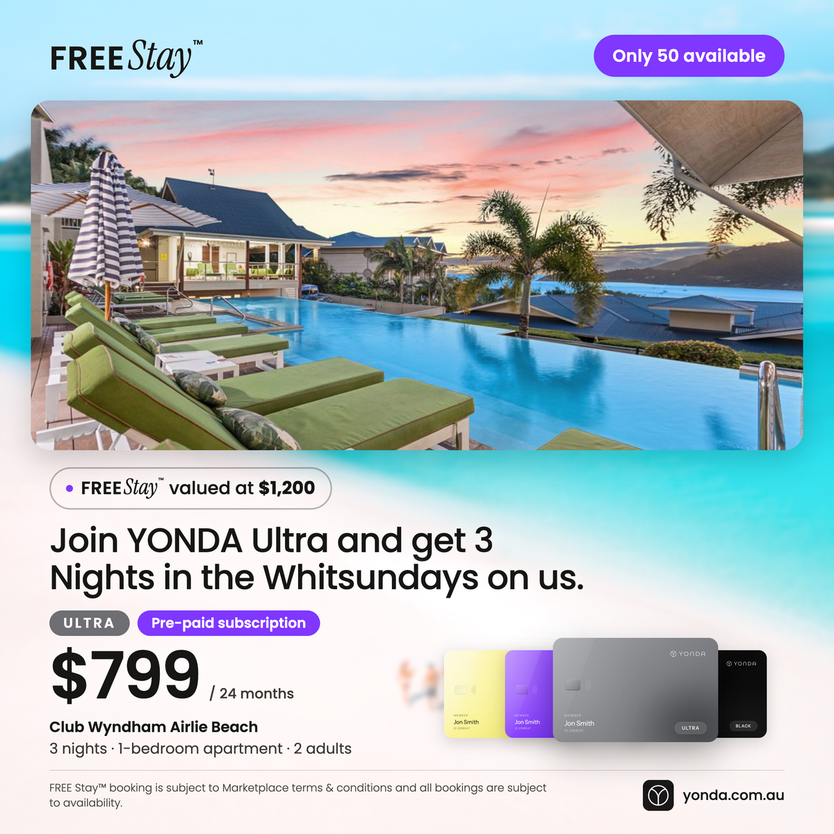 YONDA Ultra + FREE Stay™ | Club Wyndham Airlie Beach, Whitsundays